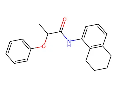 2-phenoxy-N-(5,6,7,8-tetrahydronaphthalen-1-yl)propanamide structure
