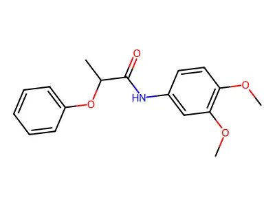 N-(3,4-dimethoxyphenyl)-2-phenoxypropanamide structure