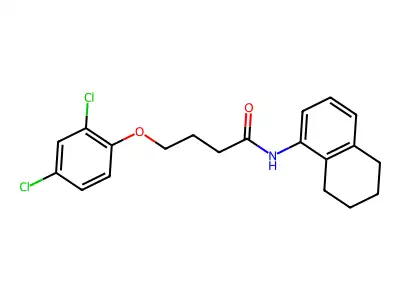 4-(2,4-dichlorophenoxy)-N-(5,6,7,8-tetrahydronaphthalen-1-yl)butanamide structure
