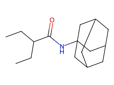 N-(1-adamantyl)-2-ethylbutanamide structure