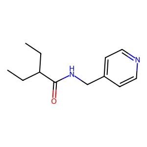 2-乙基-N-(吡啶-4-基甲基)丁酰胺 structure