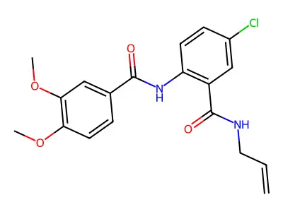 5-Chloro-2-((3,4-dimethoxybenzoyl)amino)-N-2-propen-1-ylbenzamide structure
