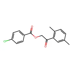 2-(2,5-Dimethylphenyl)-2-oxoethyl 4-chlorobenzoate structure