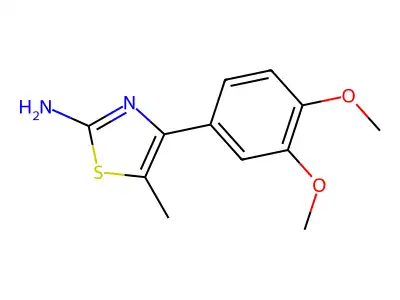4-(3,4-Dimethoxyphenyl)-5-methyl-1,3-thiazol-2-amine structure