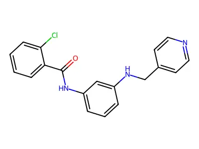 2-chloro-N-{3-[(4-pyridinylmethyl)amino]phenyl}benzamide structure