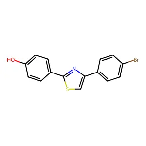 4-(4-(4-Bromophenyl)-1,3-thiazol-2-YL)phenol structure