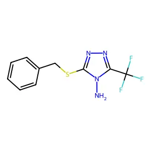 3-(benzylthio)-5-(trifluoromethyl)-4H-1,2,4-triazol-4-amine structure