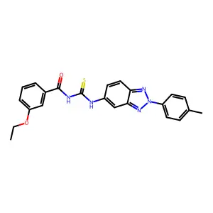 3-ethoxy-N-[[2-(4-methylphenyl)benzotriazol-5-yl]carbamothioyl]benzamide structure