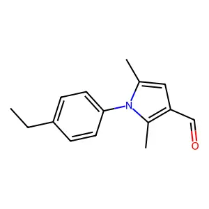 1-(4-ethylphenyl)-2,5-dimethyl-1H-pyrrole-3-carbaldehyde structure