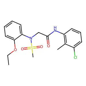 N-(3-chloro-2-methylphenyl)-2-(2-ethoxy-N-methylsulfonylanilino)acetamide structure
