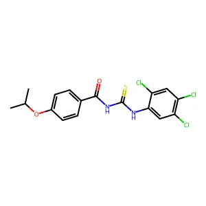 4-propan-2-yloxy-N-[(2,4,5-trichlorophenyl)carbamothioyl]benzamide structure
