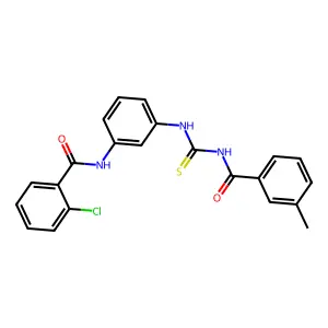 2-chloro-N-[3-[(3-methylbenzoyl)carbamothioylamino]phenyl]benzamide structure