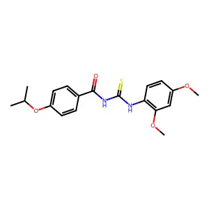 N-[(2,4-dimethoxyphenyl)carbamothioyl]-4-propan-2-yloxybenzamide structure