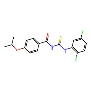 N-[(2,5-dichlorophenyl)carbamothioyl]-4-(propan-2-yloxy)benzamide structure