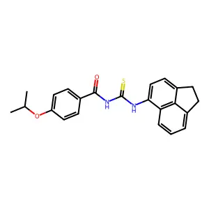 N-(1,2-dihydroacenaphthylen-5-ylcarbamothioyl)-4-propan-2-yloxybenzamide structure