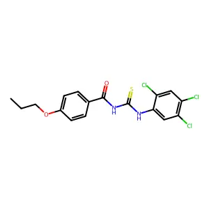4-propoxy-N-[(2,4,5-trichlorophenyl)carbamothioyl]benzamide structure