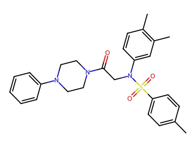 N-(3,4-dimethylphenyl)-4-methyl-N-[2-oxo-2-(4-phenylpiperazin-1-yl)ethyl]benzenesulfonamide structure