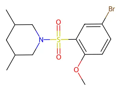 1-(5-Bromo-2-methoxybenzenesulfonyl)-3,5-dimethylpiperidine structure