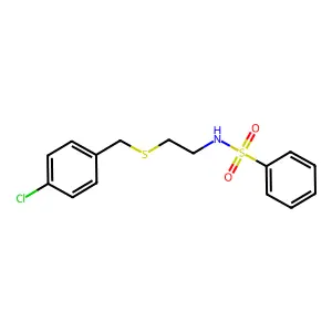 N-[2-[(4-chlorophenyl)methylsulfanyl]ethyl]benzenesulfonamide structure