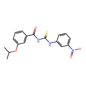 N-[(3-nitrophenyl)carbamothioyl]-3-propan-2-yloxybenzamide structure