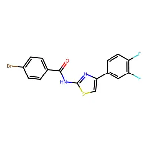 4-bromo-N-[4-(3,4-difluorophenyl)-1,3-thiazol-2-yl]benzamide structure