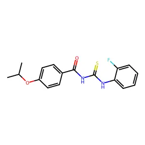 N-(2-fluorophenyl)-N'-(4-isopropoxybenzoyl)thiourea structure