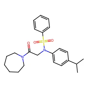 N-[2-(azepan-1-yl)-2-oxoethyl]-N-(4-propan-2-ylphenyl)benzenesulfonamide structure