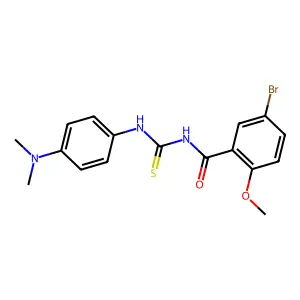 5-bromo-N-[[4-(dimethylamino)phenyl]carbamothioyl]-2-methoxybenzamide structure