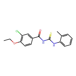 3-chloro-4-ethoxy-N-[(2-methylphenyl)carbamothioyl]benzamide structure