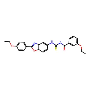 3-ethoxy-N-[[2-(4-ethoxyphenyl)-1,3-benzoxazol-5-yl]carbamothioyl]benzamide structure