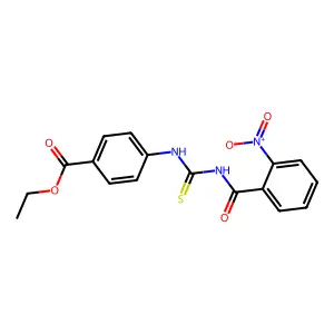 Ethyl 4-[(2-nitrobenzoyl)carbamothioylamino]benzoate structure