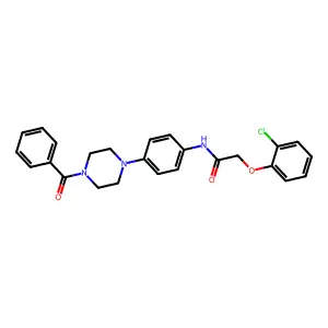 N-[4-(4-benzoylpiperazin-1-yl)phenyl]-2-(2-chlorophenoxy)acetamide structure