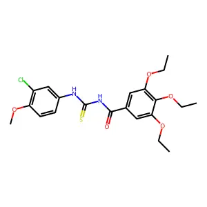 N-[(3-chloro-4-methoxyphenyl)carbamothioyl]-3,4,5-triethoxybenzamide structure