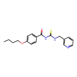 4-butoxy-N-(pyridin-3-ylmethylcarbamothioyl)benzamide structure