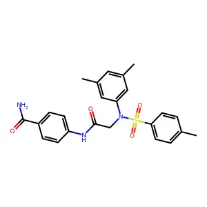 4-[[2-(3,5-dimethyl-N-(4-methylphenyl)sulfonylanilino)acetyl]amino]benzamide structure