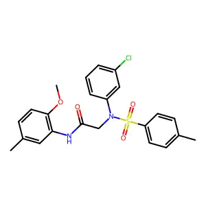 2-(3-chloro-N-(4-methylphenyl)sulfonylanilino)-N-(2-methoxy-5-methylphenyl)acetamide structure