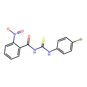 N-[(4-bromophenyl)carbamothioyl]-2-nitrobenzamide structure