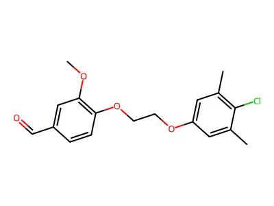4-[2-(4-Chloro-3,5-dimethylphenoxy)ethoxy]-3-methoxybenzaldehyde structure