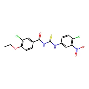 3-chloro-N-[(4-chloro-3-nitrophenyl)carbamothioyl]-4-ethoxybenzamide structure
