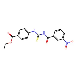 Ethyl 4-({[(3-nitrophenyl)carbonyl]carbamothioyl}amino)benzoate structure