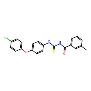 N-[[4-(4-chlorophenoxy)phenyl]carbamothioyl]-3-methylbenzamide structure