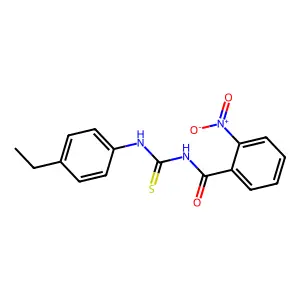 N-[(4-ethylphenyl)carbamothioyl]-2-nitrobenzamide structure