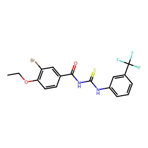 3-bromo-4-ethoxy-N-[[3-(trifluoromethyl)phenyl]carbamothioyl]benzamide structure