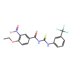 4-ethoxy-3-nitro-N-[[3-(trifluoromethyl)phenyl]carbamothioyl]benzamide structure