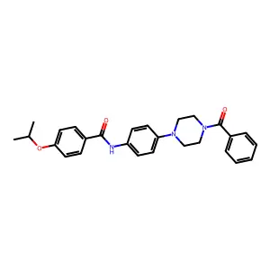 N-[4-(4-benzoylpiperazin-1-yl)phenyl]-4-propan-2-yloxybenzamide structure