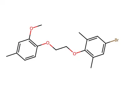 5-Bromo-2-[2-(2-methoxy-4-methylphenoxy)ethoxy]-1,3-dimethylbenzene structure