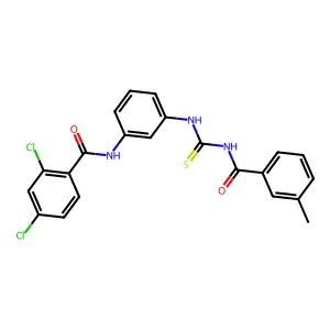 2,4-dichloro-N-[3-[(3-methylbenzoyl)carbamothioylamino]phenyl]benzamide structure