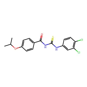 N-[(3,4-dichlorophenyl)carbamothioyl]-4-propan-2-yloxybenzamide structure