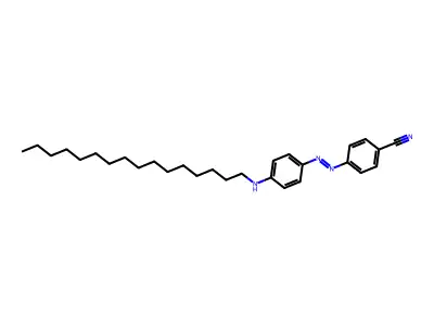 4-{(E)-[4-(hexadecylamino)phenyl]diazenyl}benzonitrile structure