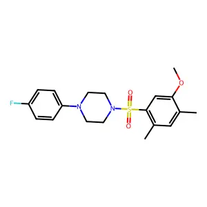 1-(4-Fluorophenyl)-4-((5-methoxy-2,4-dimethylphenyl)sulfonyl)piperazine structure